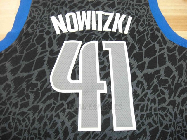 Camiseta Leopard Light Loco Dallas Mavericks Dirk Nowitzki #41 Negro